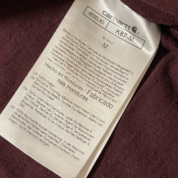 NWOT - Carhartt Mens Brown Pocket Tee - Picture 4 of 6